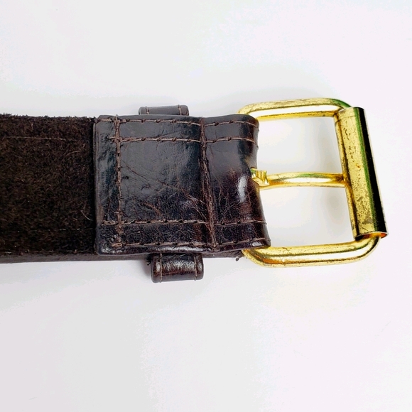 B-Low the Belt Wide Ponyhair Waist Leather Belt L - Picture 9 of 11